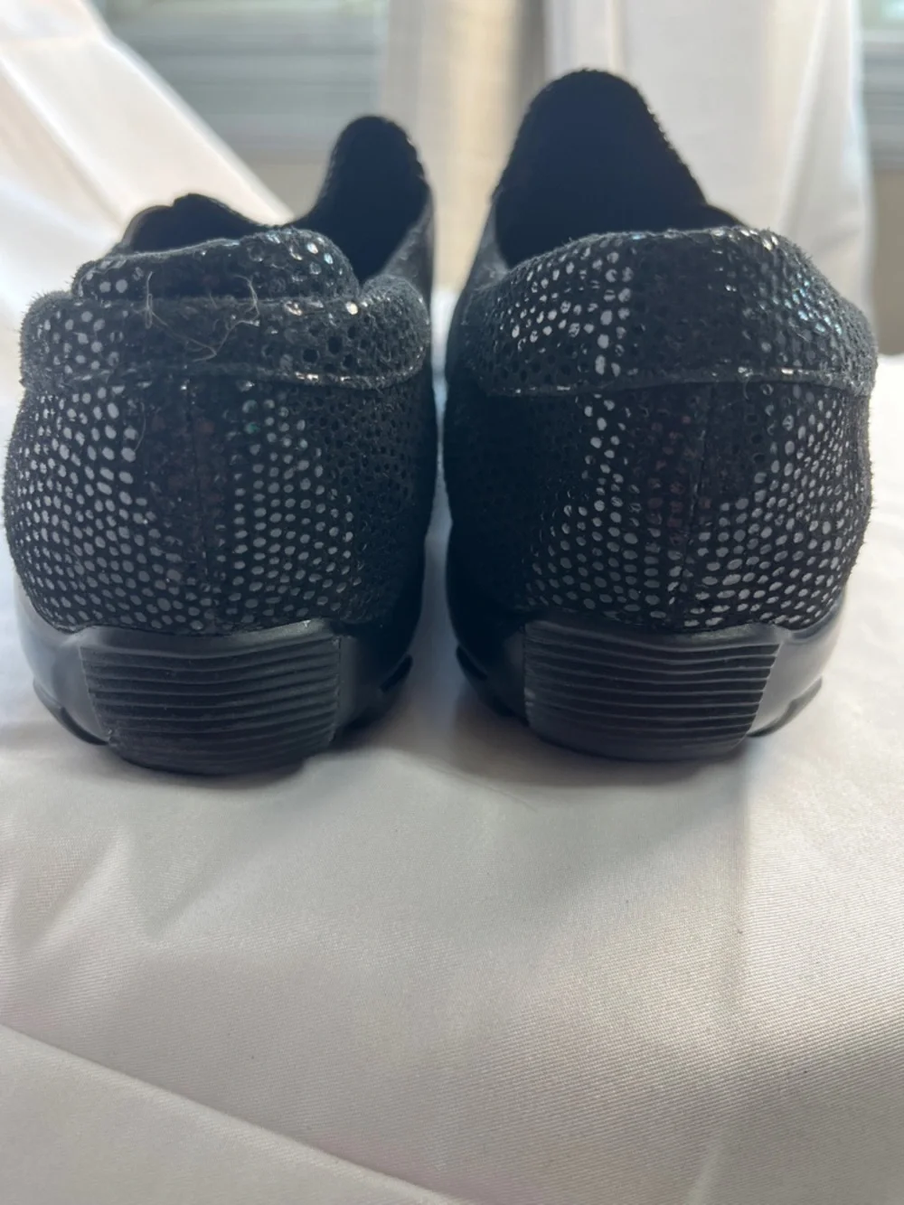 Vaneli Black Slip-On Loafers with Subtle Sheen
